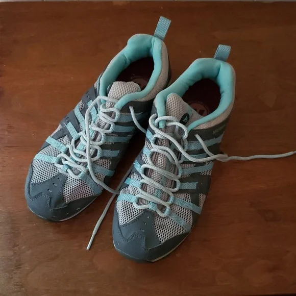 Merrell Mykos Aquatic Women's Athletic Shoes in Gray and Light Blue EUC - Picture 6 of 11